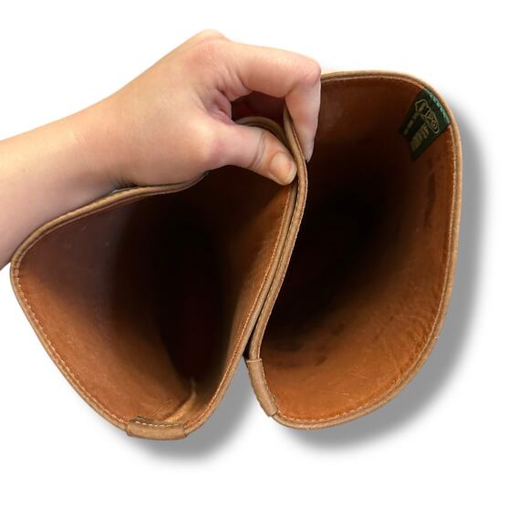 Arandu Argentina Handmade Brown Leather Riding Boots Tall 15” Women’s US 11.5-12 - Picture 3 of 12